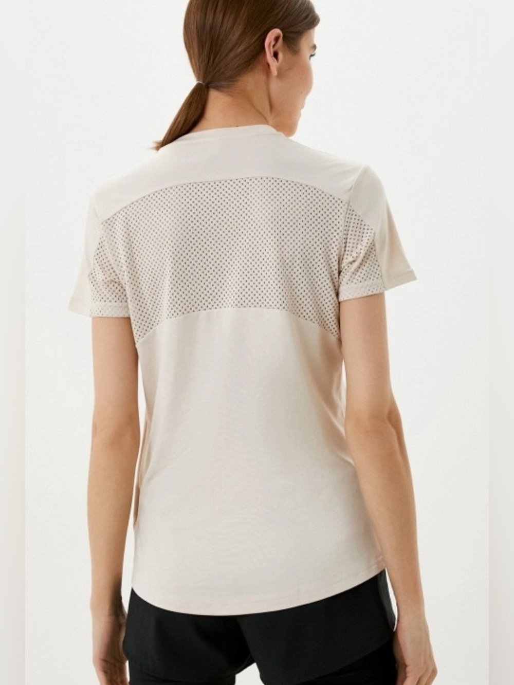 Adidas x Zoe Saldana halo ivory W UFORU T multi sport tshirt NWT - Picture 2 of 15